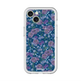 スリムプロテクションプレミアムケース with MagSafe［ 日比谷花壇 - FloralSymphony - ネイビー ］