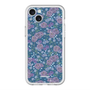 スリムプロテクションプレミアムケース with MagSafe［ 日比谷花壇 - FloralSymphony - ネイビー ］