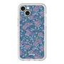 スリムプロテクションプレミアムケース with MagSafe［ 日比谷花壇 - FloralSymphony - ネイビー ］