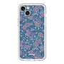 スリムプロテクションプレミアムケース with MagSafe［ 日比谷花壇 - FloralSymphony - ネイビー ］