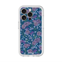 スリムプロテクションプレミアムケース with MagSafe［ 日比谷花壇 - FloralSymphony - ネイビー ］
