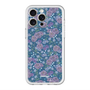 スリムプロテクションプレミアムケース with MagSafe［ 日比谷花壇 - FloralSymphony - ネイビー ］