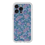 スリムプロテクションプレミアムケース with MagSafe［ 日比谷花壇 - FloralSymphony - ネイビー ］