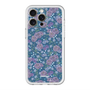 スリムプロテクションプレミアムケース with MagSafe［ 日比谷花壇 - FloralSymphony - ネイビー ］