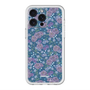 スリムプロテクションプレミアムケース with MagSafe［ 日比谷花壇 - FloralSymphony - ネイビー ］