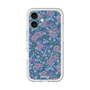 スリムプロテクションプレミアムケース with MagSafe［ 日比谷花壇 - FloralSymphony - ネイビー ］