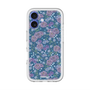 スリムプロテクションプレミアムケース with MagSafe［ 日比谷花壇 - FloralSymphony - ネイビー ］