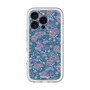 スリムプロテクションプレミアムケース with MagSafe［ 日比谷花壇 - FloralSymphony - ネイビー ］