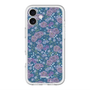 スリムプロテクションプレミアムケース with MagSafe［ 日比谷花壇 - FloralSymphony - ネイビー ］