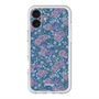 スリムプロテクションプレミアムケース with MagSafe［ 日比谷花壇 - FloralSymphony - ネイビー ］