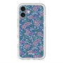 スリムプロテクションプレミアムケース with MagSafe［ 日比谷花壇 - FloralSymphony - ネイビー ］
