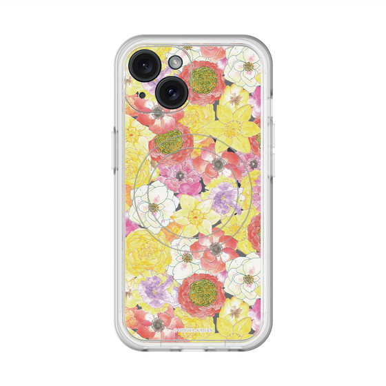 スリムプロテクションプレミアムケース with MagSafe［ 日比谷花壇 - HarmonyinBloom - イエロー ］