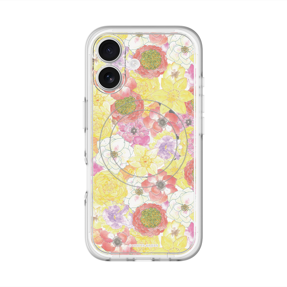 スリムプロテクションプレミアムケース with MagSafe［ 日比谷花壇 - HarmonyinBloom - イエロー ］