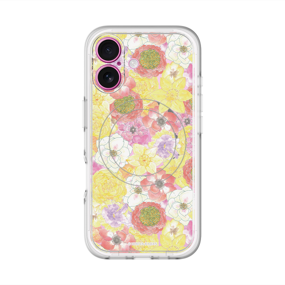 スリムプロテクションプレミアムケース with MagSafe［ 日比谷花壇 - HarmonyinBloom - イエロー ］