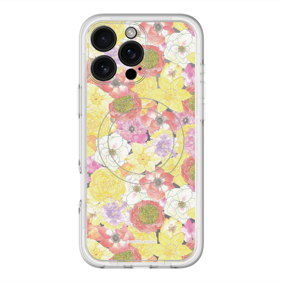 スリムプロテクションプレミアムケース with MagSafe［ 日比谷花壇 - HarmonyinBloom - イエロー ］