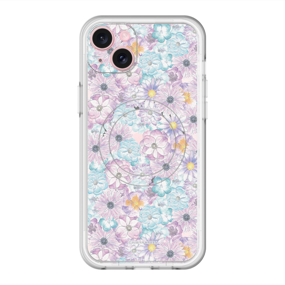 スリムプロテクションプレミアムケース with MagSafe［ 日比谷花壇 - HarmonyinBloom - パープル ］