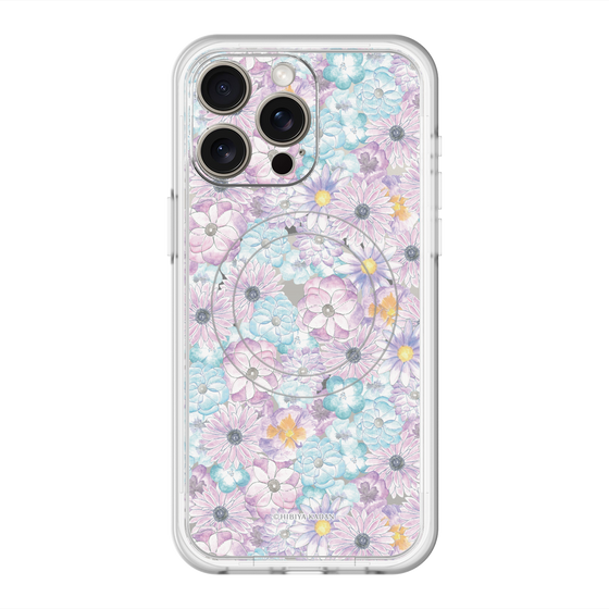スリムプロテクションプレミアムケース with MagSafe［ 日比谷花壇 - HarmonyinBloom - パープル ］