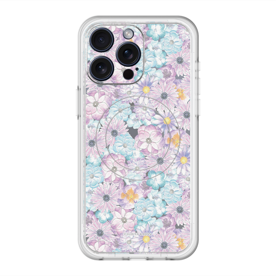スリムプロテクションプレミアムケース with MagSafe［ 日比谷花壇 - HarmonyinBloom - パープル ］