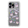 スリムプロテクションプレミアムケース with MagSafe［ クリアソン新宿 - くりあにゃん - 総柄 ］