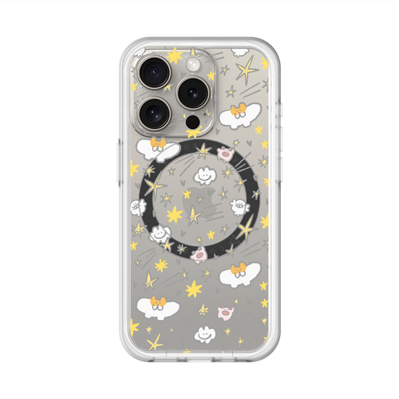 スリムプロテクションプレミアムケース with MagSafe［ もくもくちゃん - スター ］