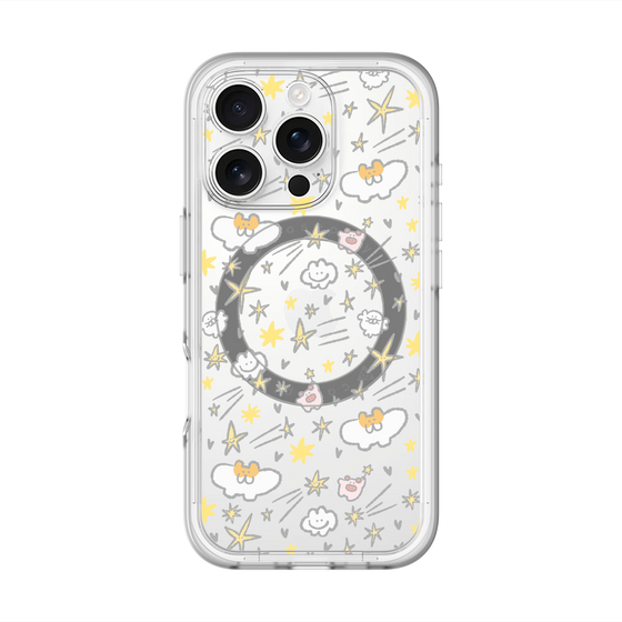 スリムプロテクションプレミアムケース with MagSafe［ もくもくちゃん - スター ］