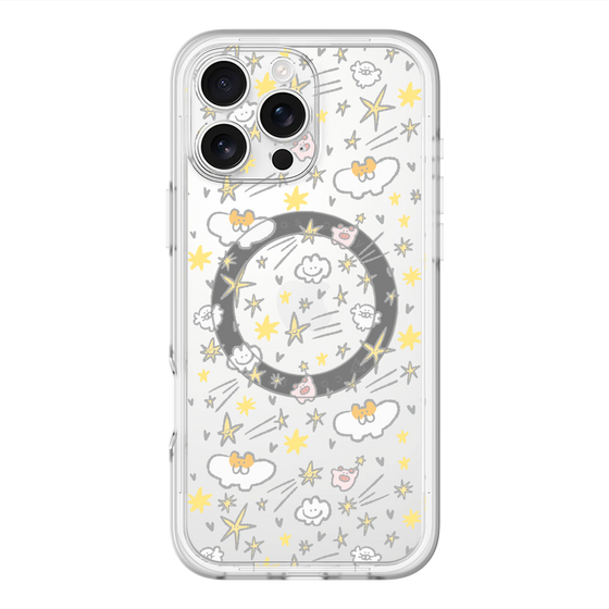 スリムプロテクションプレミアムケース with MagSafe［ もくもくちゃん - スター ］