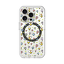 スリムプロテクションプレミアムケース with MagSafe［ もくもくちゃん - フラワー - 総柄 ］