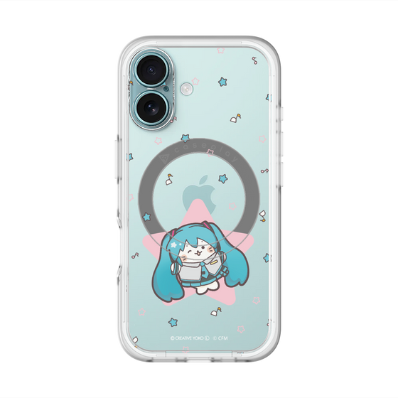 スリムプロテクションプレミアムケース with MagSafe［ しろたん×初音ミク - 初音ミク - しろたん変身 ］