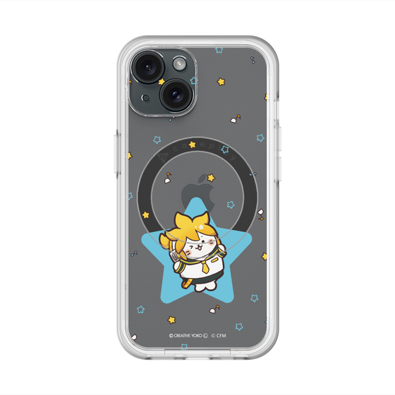 スリムプロテクションプレミアムケース with MagSafe［ しろたん×初音ミク - 鏡音レン - しろたん変身 ］