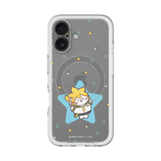 スリムプロテクションプレミアムケース with MagSafe［ しろたん×初音ミク - 鏡音レン - しろたん変身 ］