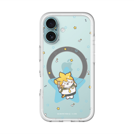 スリムプロテクションプレミアムケース with MagSafe［ しろたん×初音ミク - 鏡音レン - しろたん変身 ］