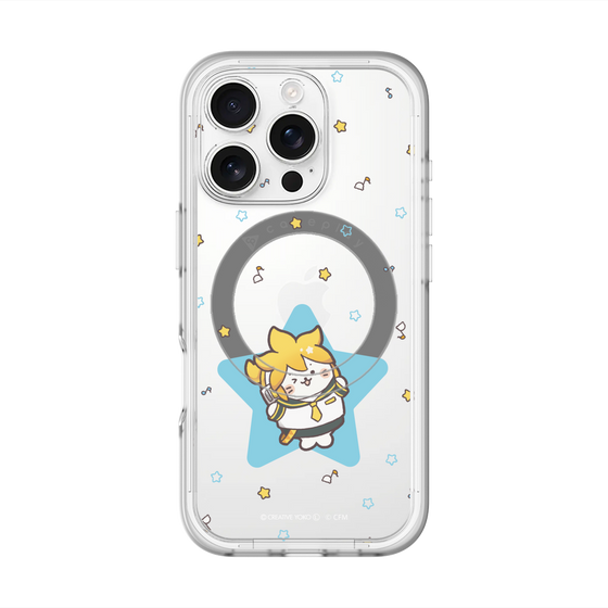 スリムプロテクションプレミアムケース with MagSafe［ しろたん×初音ミク - 鏡音レン - しろたん変身 ］