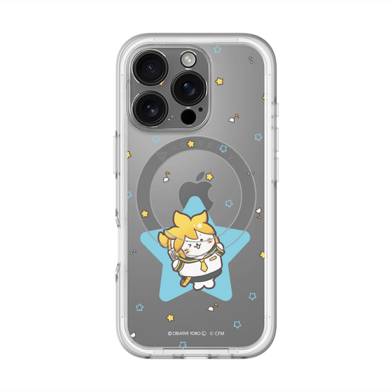 スリムプロテクションプレミアムケース with MagSafe［ しろたん×初音ミク - 鏡音レン - しろたん変身 ］