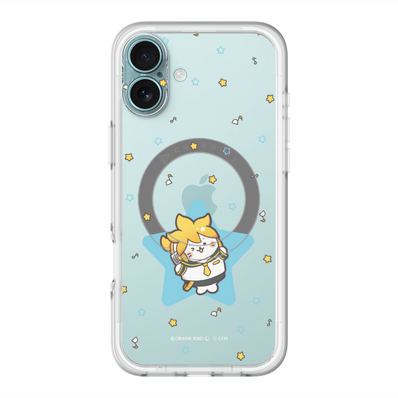 スリムプロテクションプレミアムケース with MagSafe［ しろたん×初音ミク - 鏡音レン - しろたん変身 ］