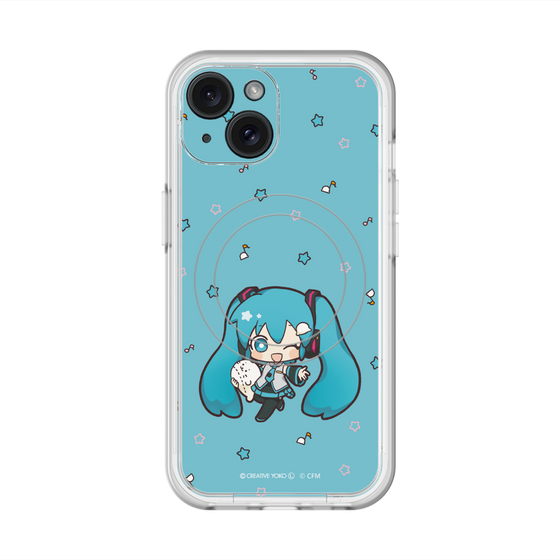 スリムプロテクションプレミアムケース with MagSafe［ しろたん×初音ミク - 初音ミク - しろたんと一緒 ］