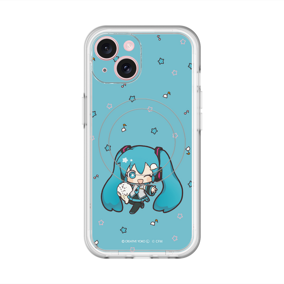 スリムプロテクションプレミアムケース with MagSafe［ しろたん×初音ミク - 初音ミク - しろたんと一緒 ］