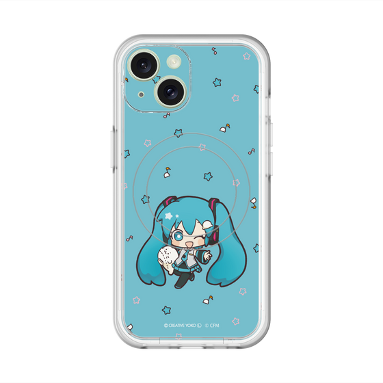 スリムプロテクションプレミアムケース with MagSafe［ しろたん×初音ミク - 初音ミク - しろたんと一緒 ］