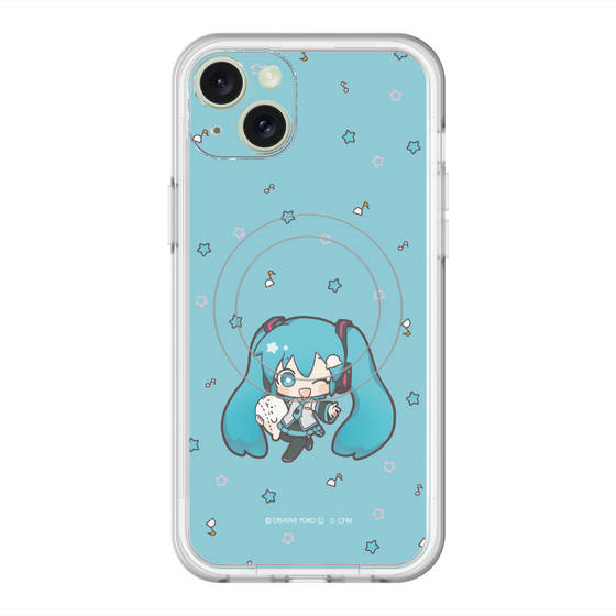 スリムプロテクションプレミアムケース with MagSafe［ しろたん×初音ミク - 初音ミク - しろたんと一緒 ］