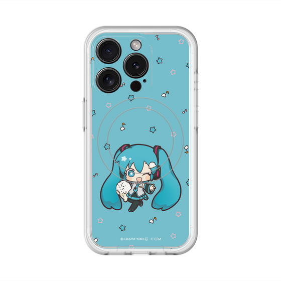 スリムプロテクションプレミアムケース with MagSafe［ しろたん×初音ミク - 初音ミク - しろたんと一緒 ］
