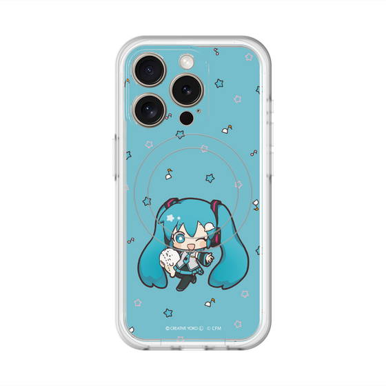 スリムプロテクションプレミアムケース with MagSafe［ しろたん×初音ミク - 初音ミク - しろたんと一緒 ］