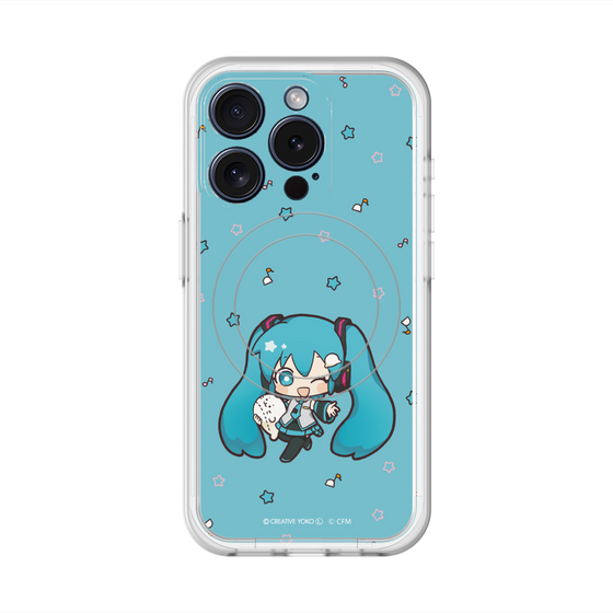 スリムプロテクションプレミアムケース with MagSafe［ しろたん×初音ミク - 初音ミク - しろたんと一緒 ］