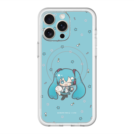 スリムプロテクションプレミアムケース with MagSafe［ しろたん×初音ミク - 初音ミク - しろたんと一緒 ］