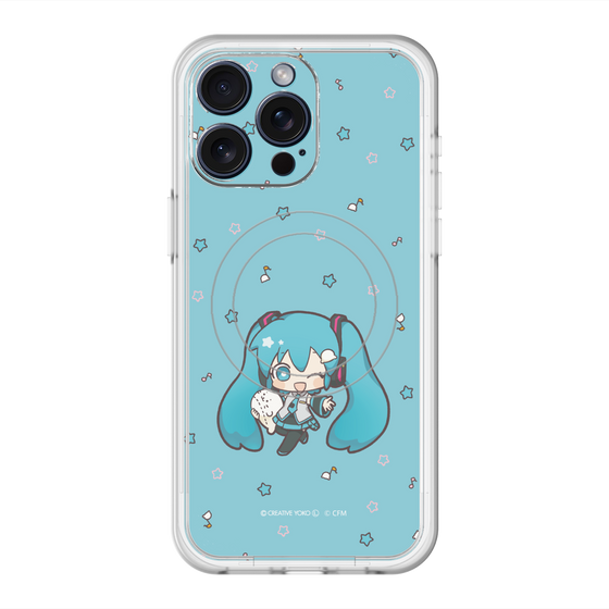 スリムプロテクションプレミアムケース with MagSafe［ しろたん×初音ミク - 初音ミク - しろたんと一緒 ］