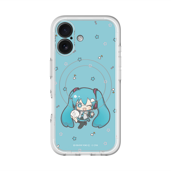 スリムプロテクションプレミアムケース with MagSafe［ しろたん×初音ミク - 初音ミク - しろたんと一緒 ］