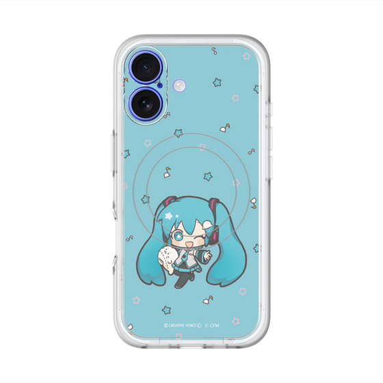 スリムプロテクションプレミアムケース with MagSafe［ しろたん×初音ミク - 初音ミク - しろたんと一緒 ］