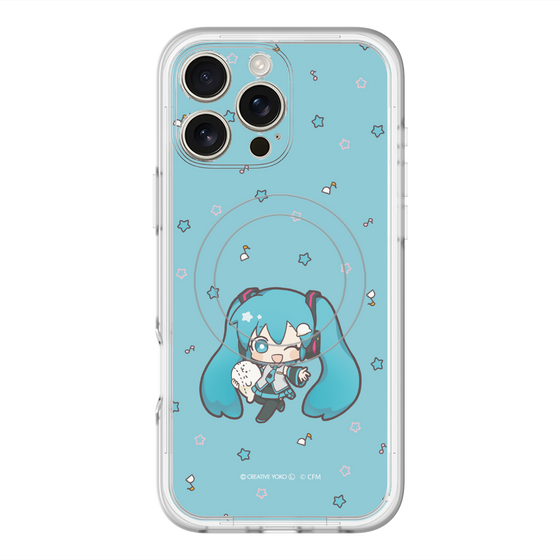 スリムプロテクションプレミアムケース with MagSafe［ しろたん×初音ミク - 初音ミク - しろたんと一緒 ］
