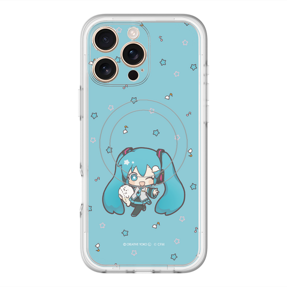 スリムプロテクションプレミアムケース with MagSafe［ しろたん×初音ミク - 初音ミク - しろたんと一緒 ］