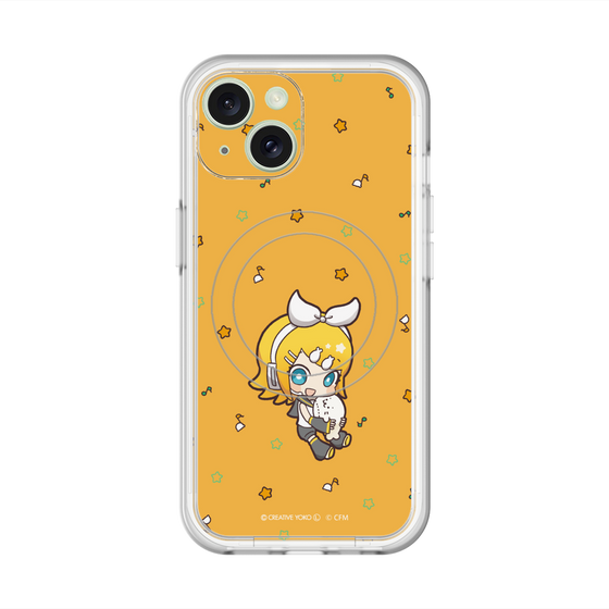 スリムプロテクションプレミアムケース with MagSafe［ しろたん×初音ミク - 鏡音リン - しろたんと一緒 ］