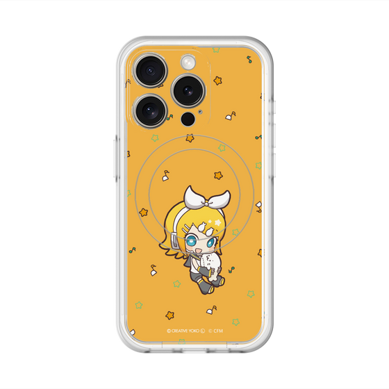 スリムプロテクションプレミアムケース with MagSafe［ しろたん×初音ミク - 鏡音リン - しろたんと一緒 ］