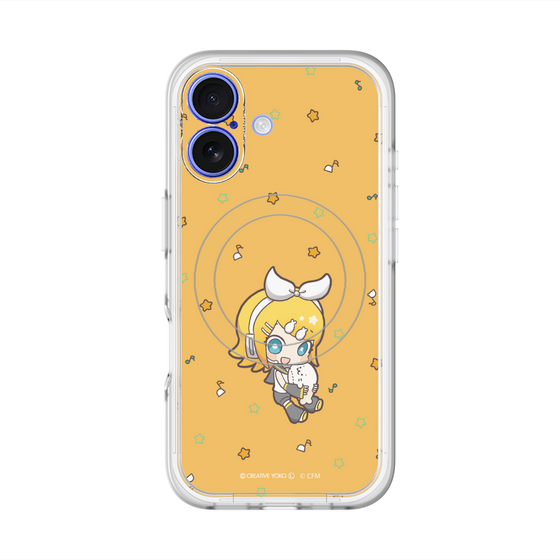 スリムプロテクションプレミアムケース with MagSafe［ しろたん×初音ミク - 鏡音リン - しろたんと一緒 ］